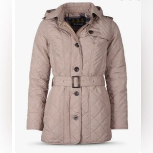 Barbour Finstown Hooded Quilted Coat 12 US NWT